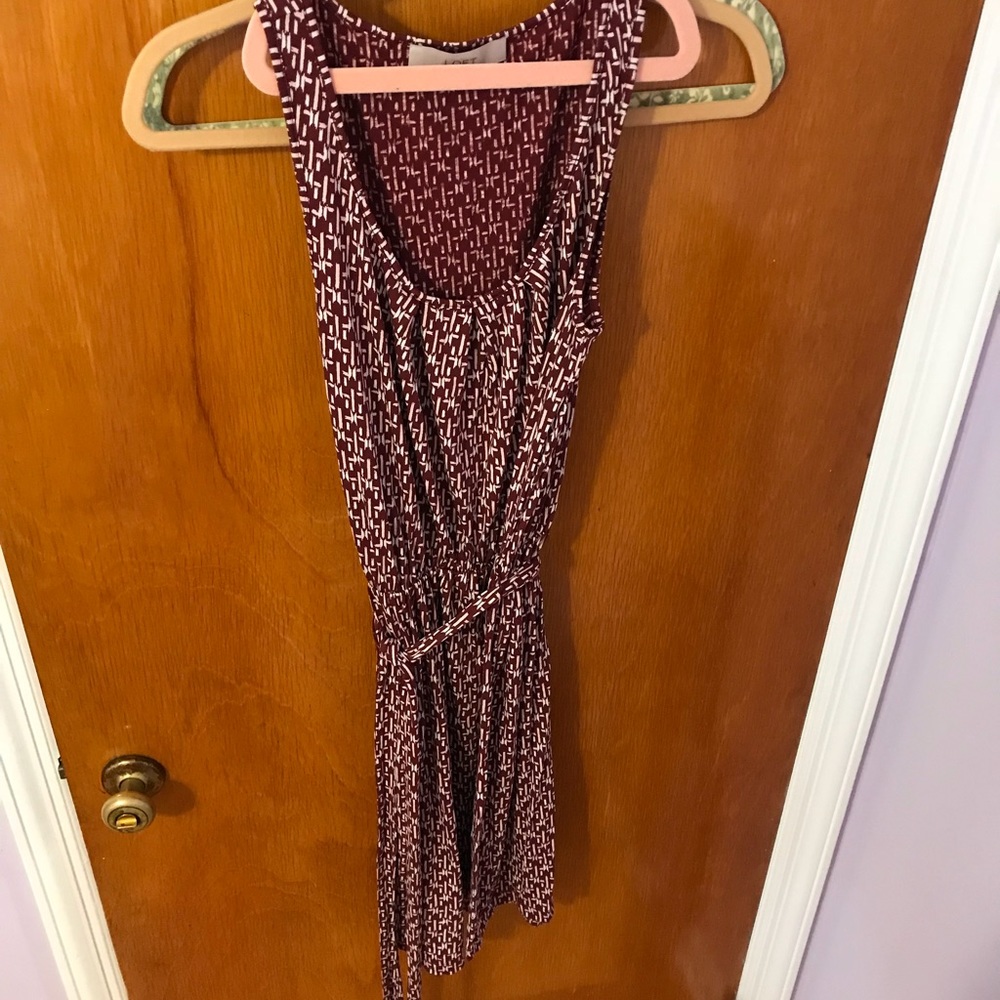 LOFT belted waist dress size small